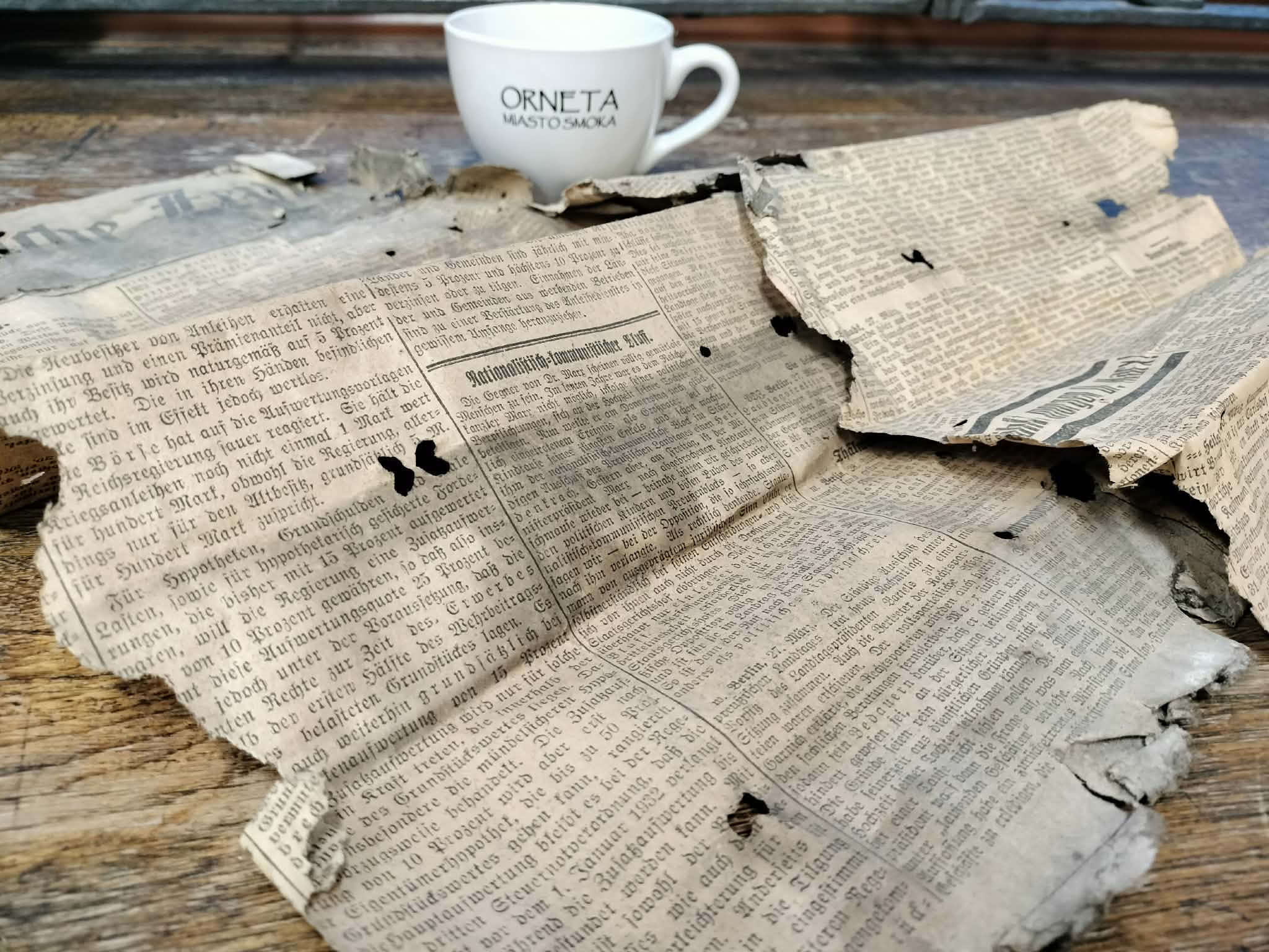 Fotografia przekazanego eksponatu (gazeta)